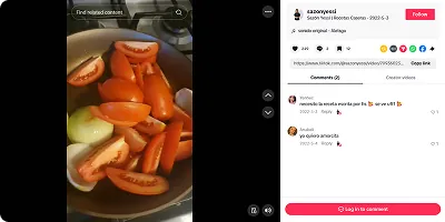 Primeros videos compartiendo recetas tradicionales